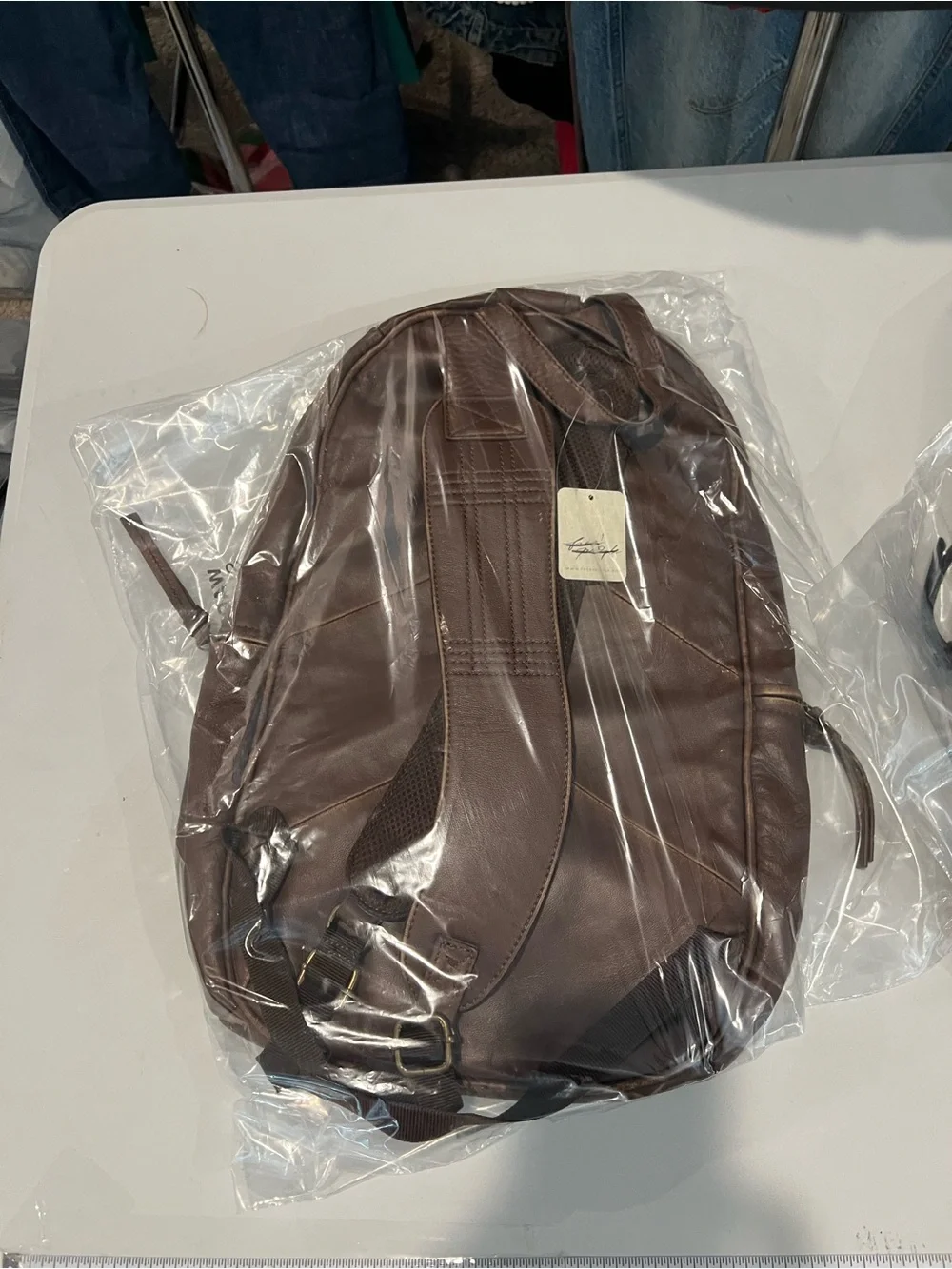 Free People West End Backpack, Brown Leather NWT